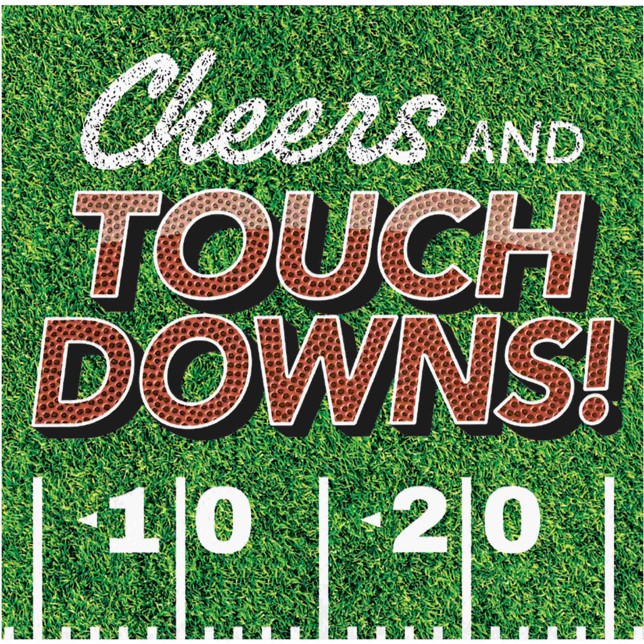 Fan Zone Cheers And Tdowns Beverage Napkins 5" x 5"