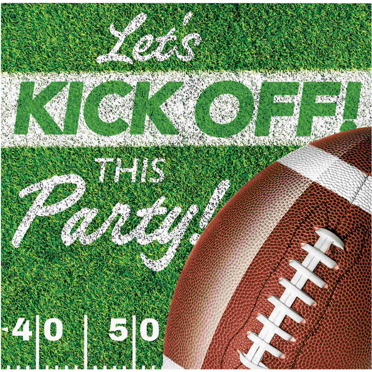 Fan Zone Lets Kickoff Beverage Napkins 5" x 5"