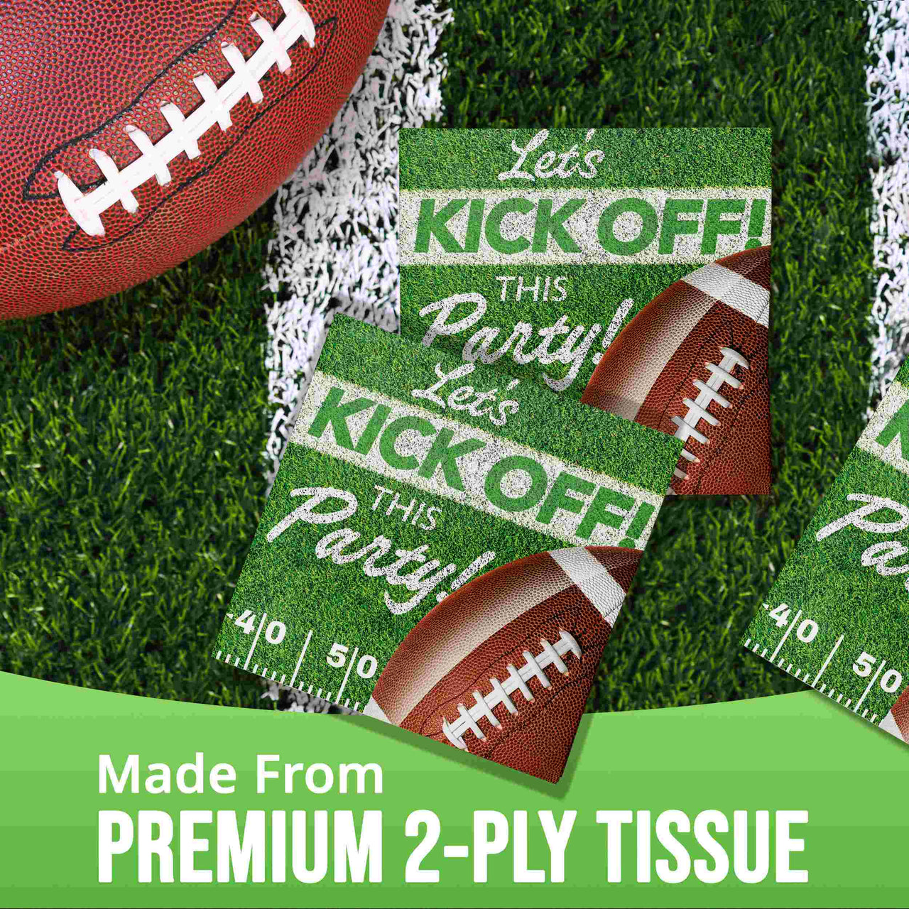 Fan Zone Lets Kickoff Beverage Napkins 5" x 5"