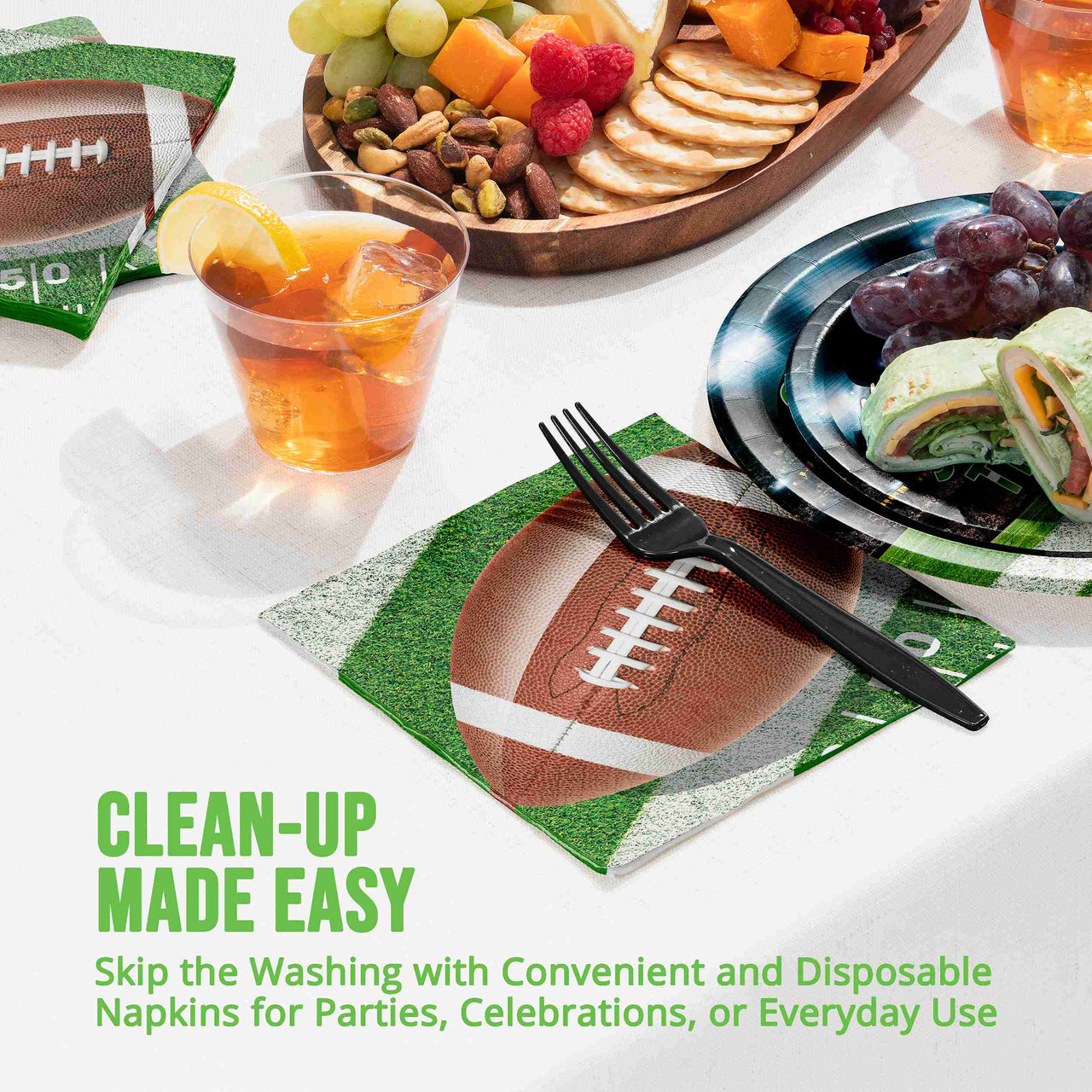 Fan Zone Luncheon Napkins 6.5" x 6.5"