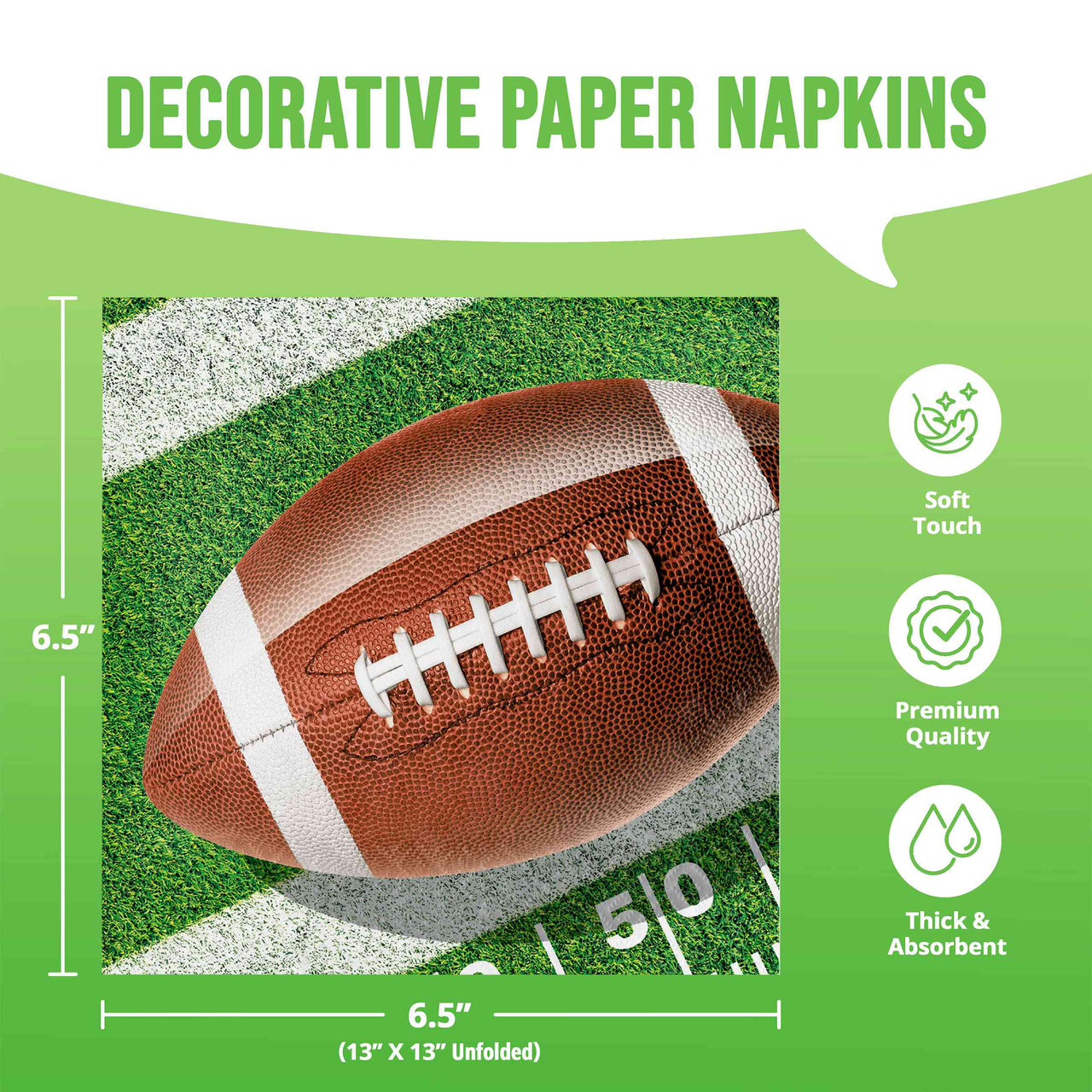 Fan Zone Luncheon Napkins 6.5" x 6.5"