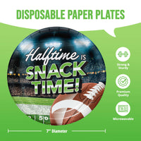 Fan Zone Halftime Is Snack Time Luncheon Plates 7