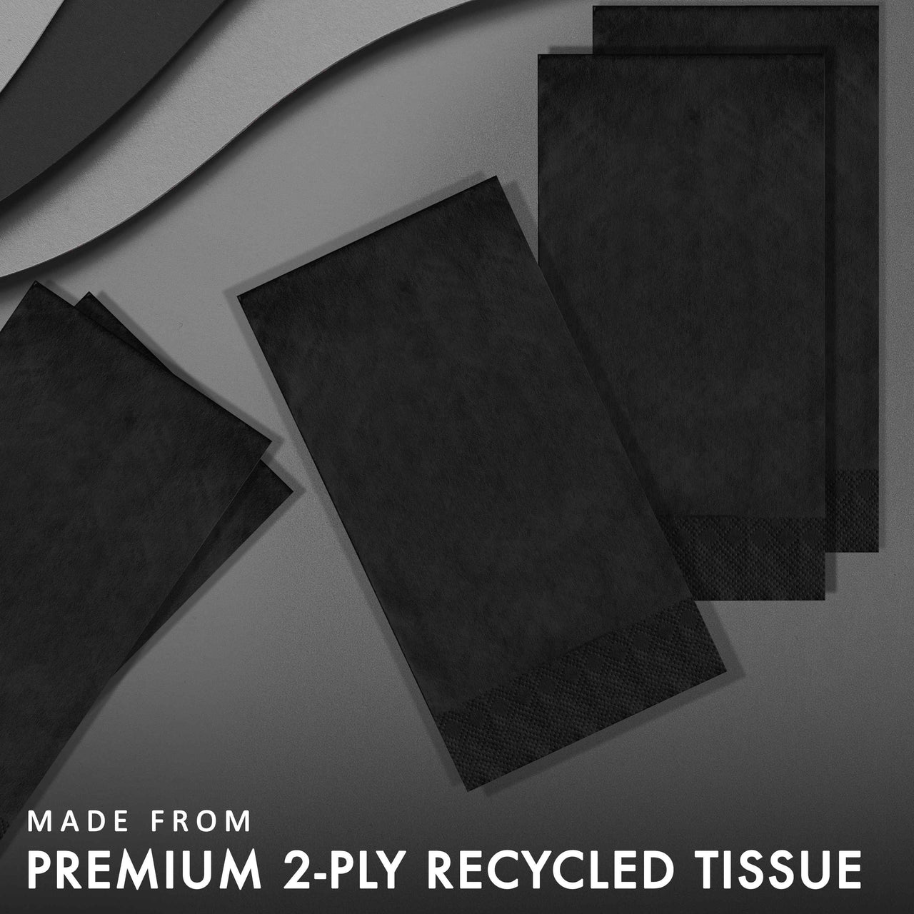 Black Velvet Guest Towels 7.75" x 4.5", 50 ct