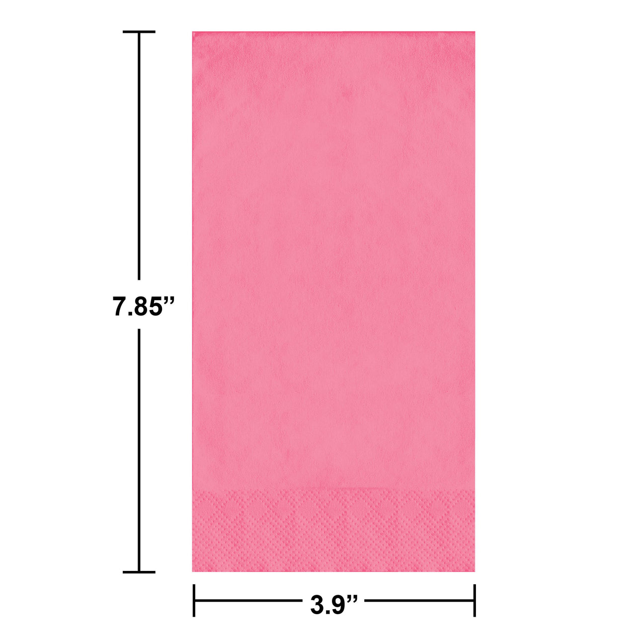 Candy Pink Guest Towels 7.75" x 4.5", 50 ct