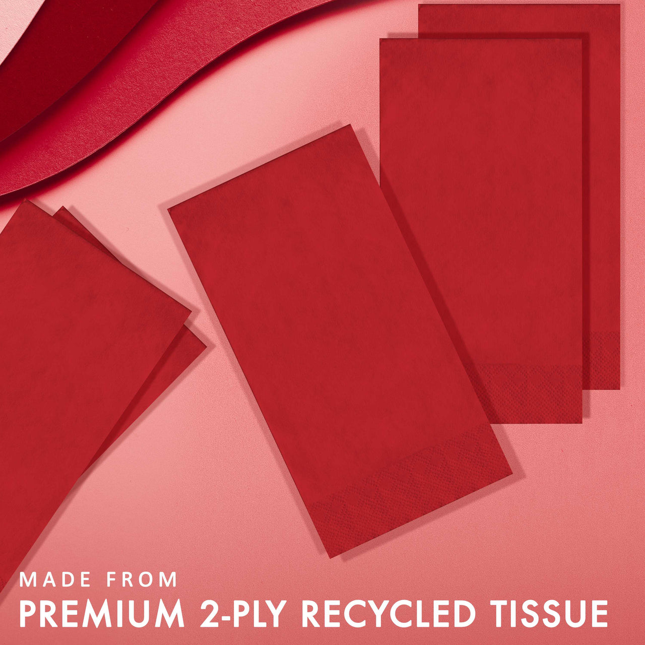 Classic Red Guest Towels 7.75" x 4.5", 50 ct