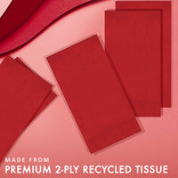 Classic Red Guest Towels 7.75
