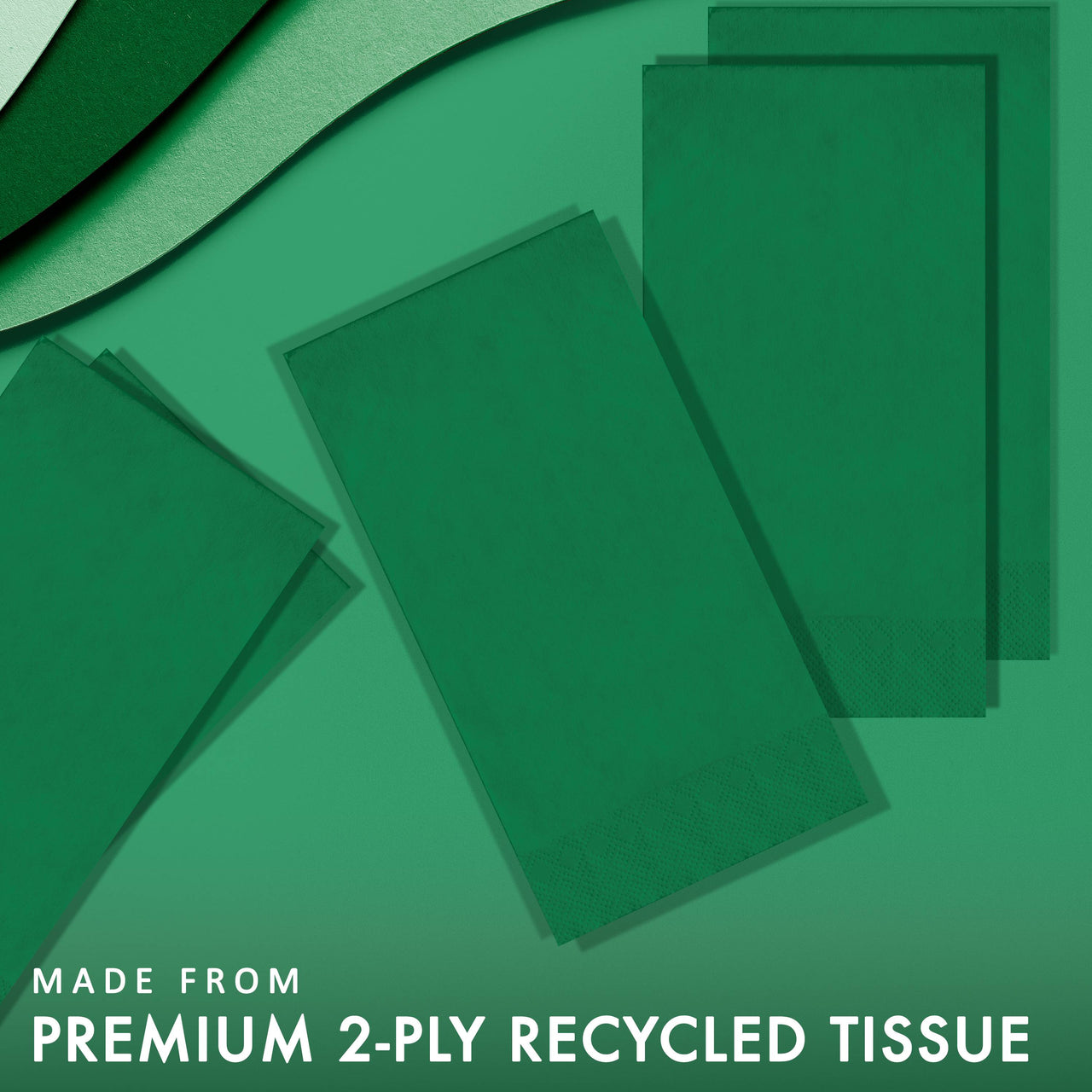 Emerald Green Guest Towels 7.75" x 4.5"