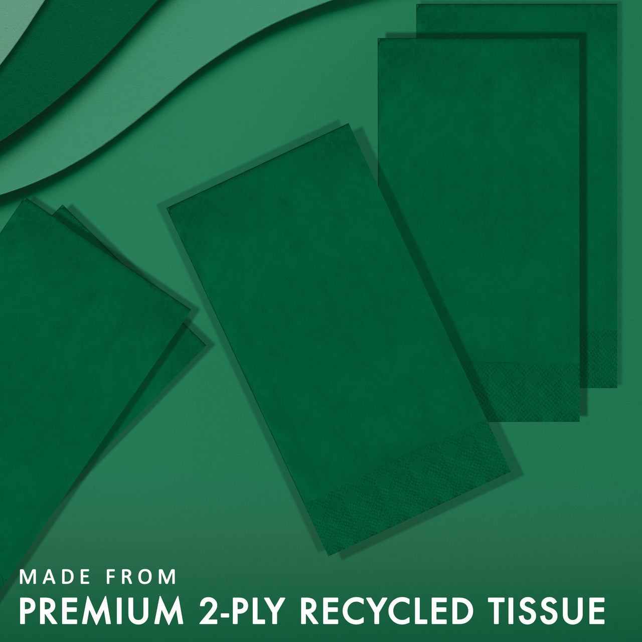 Hunter Green Guest Towels 7.75" x 4.5"
