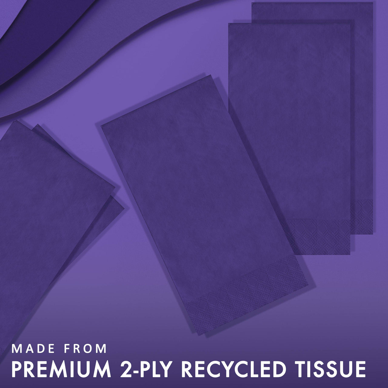 Purple Guest Towels 7.75" x 4.5"