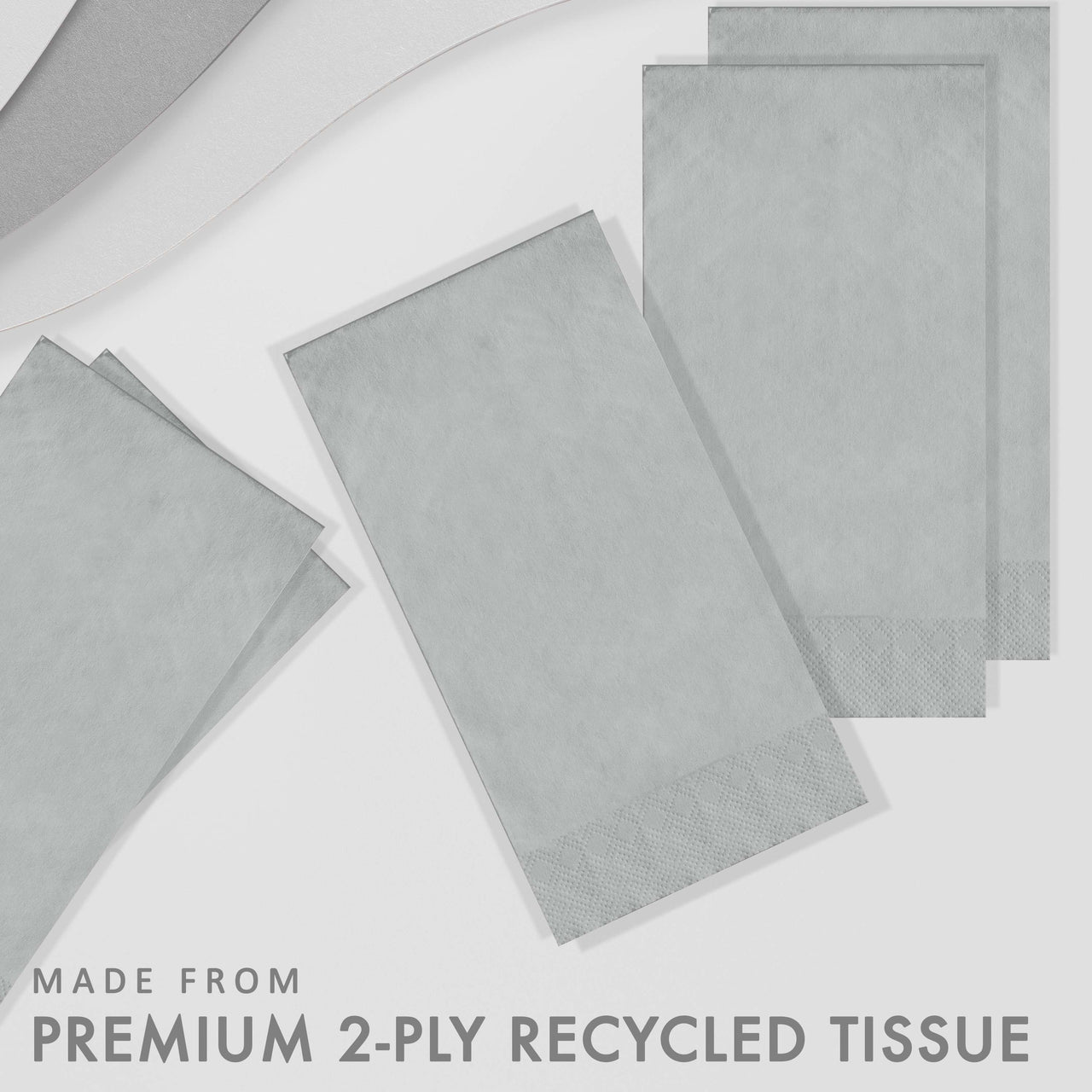 Shimmering Silver Guest Towels 7.75" x 4.5"