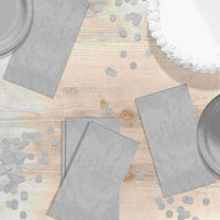 Shimmering Silver Guest Towels 7.75
