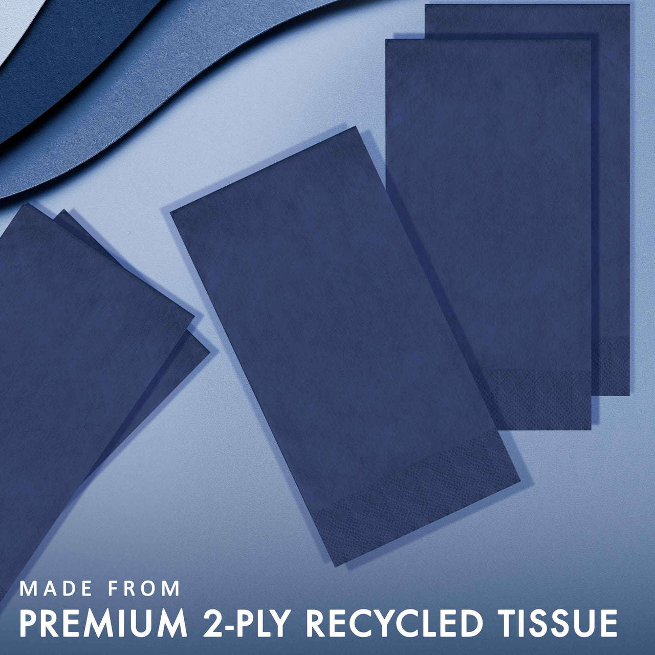 Navy Guest Towels 7.75" x 4.5", 100 ct