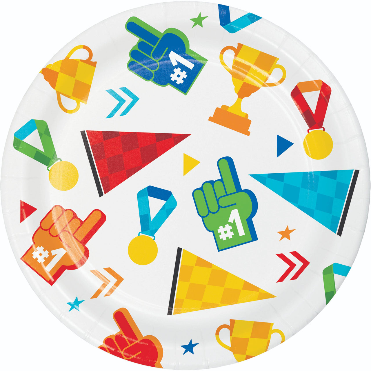 Sports Spirit Icons Dinner Plates 9"