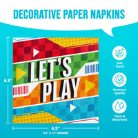 Sports Spirit Lets Play Luncheon Napkins 6.5