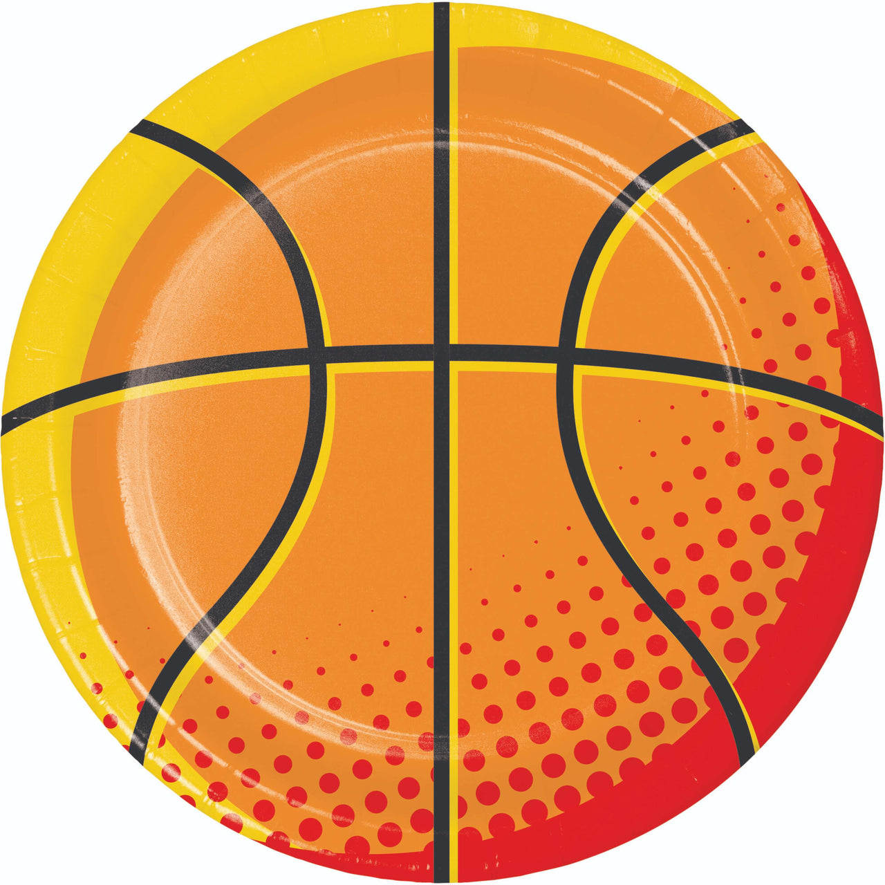 Sports Spirit Basketball Dinner Plates 9"