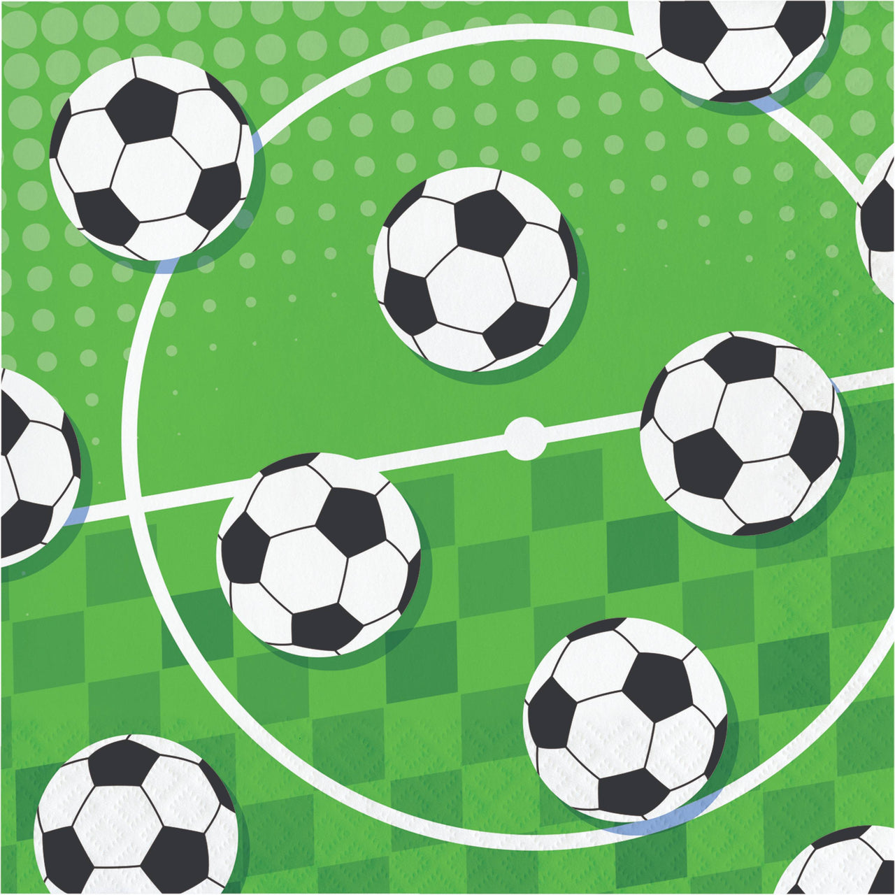Sports Spirit Soccer Luncheon Napkins 6.5" x 6.5"