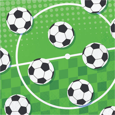 Sports Spirit Soccer Luncheon Napkins 6.5" x 6.5"