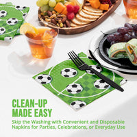 Sports Spirit Soccer Luncheon Napkins 6.5