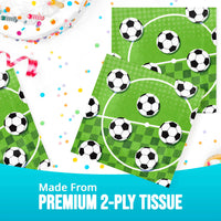 Sports Spirit Soccer Luncheon Napkins 6.5