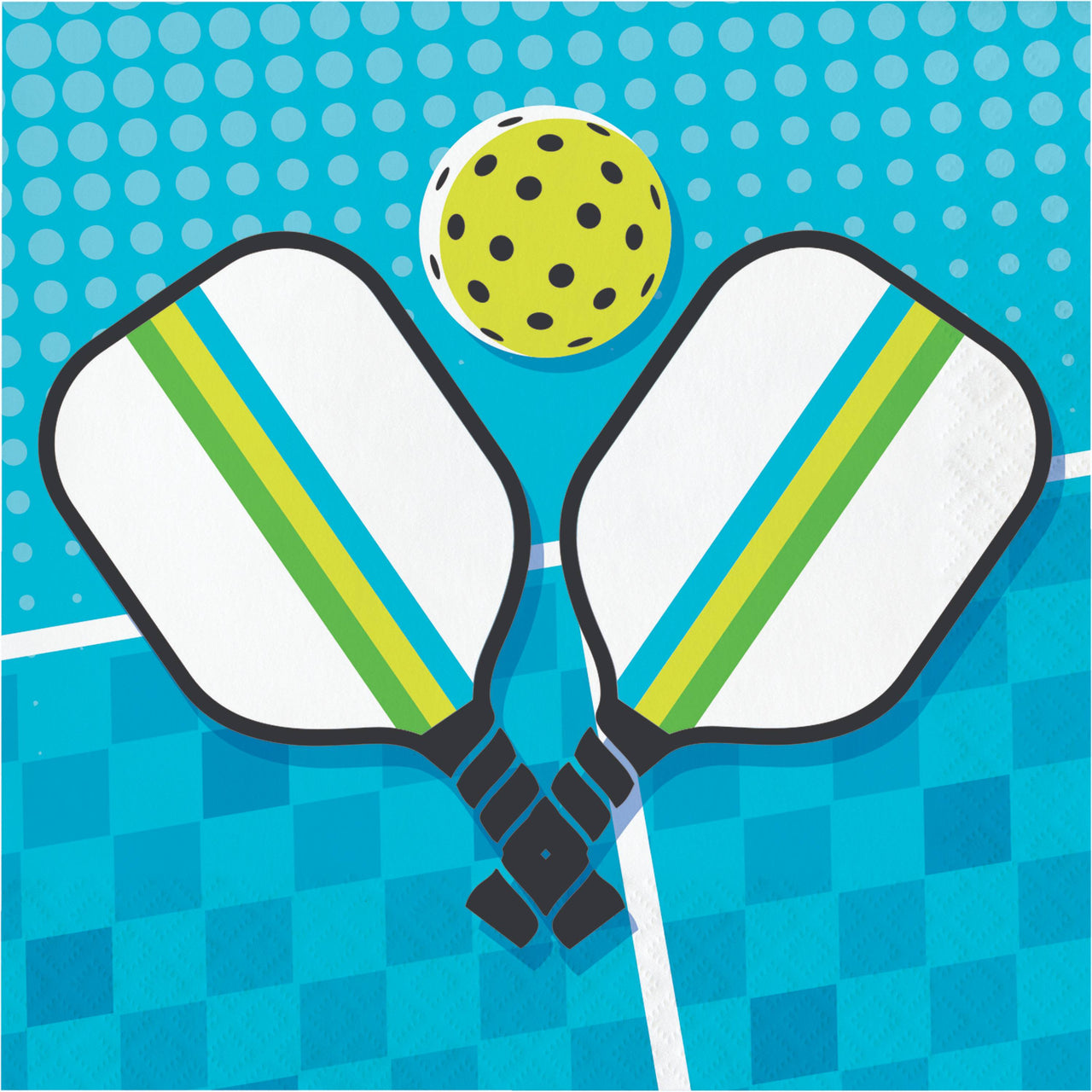 Sports Spirit Pickleball Luncheon Napkins 6.5" x 6.5"