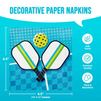 Sports Spirit Pickleball Luncheon Napkins 6.5
