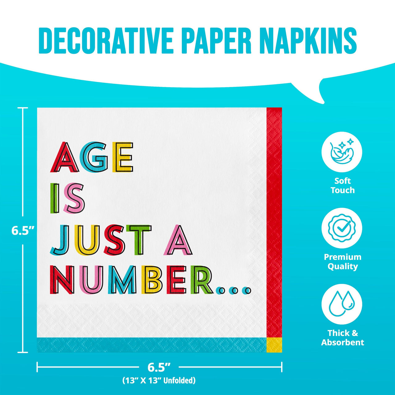 Snarky Celebration Age Luncheon Napkins 6.5" x 6.5"