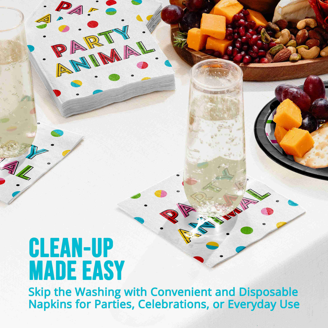 Snarky Celebration Anml Beverage Napkins 5" x 5"