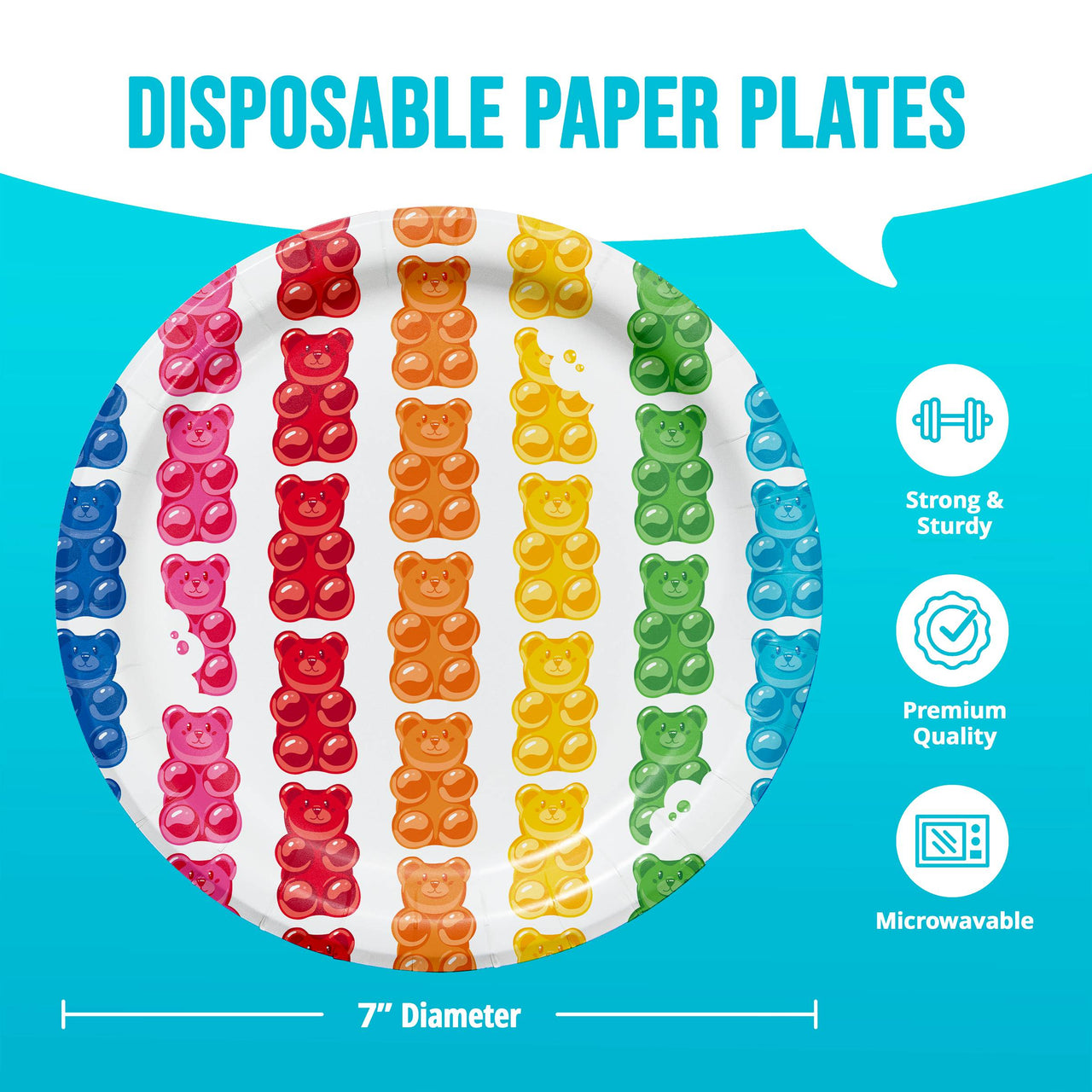 Gummy Bear Bash Luncheon Plates 7"