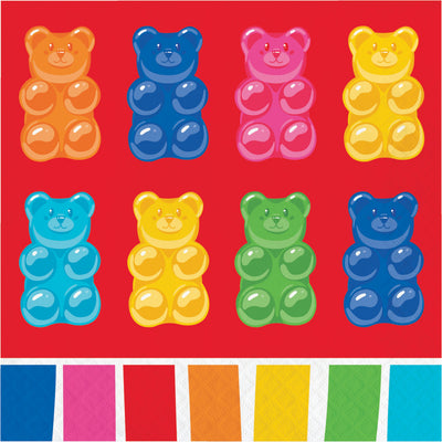 Gummy Bear Bash Luncheon Napkins 6.5" x 6.5"