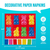 Gummy Bear Bash Luncheon Napkins 6.5