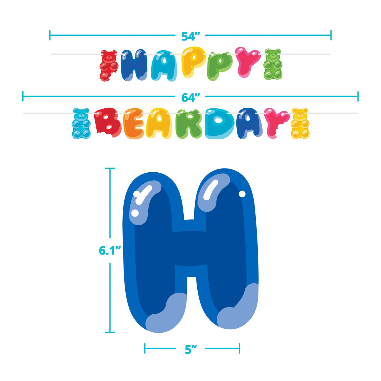 Gummy Bear Bash Party Banners