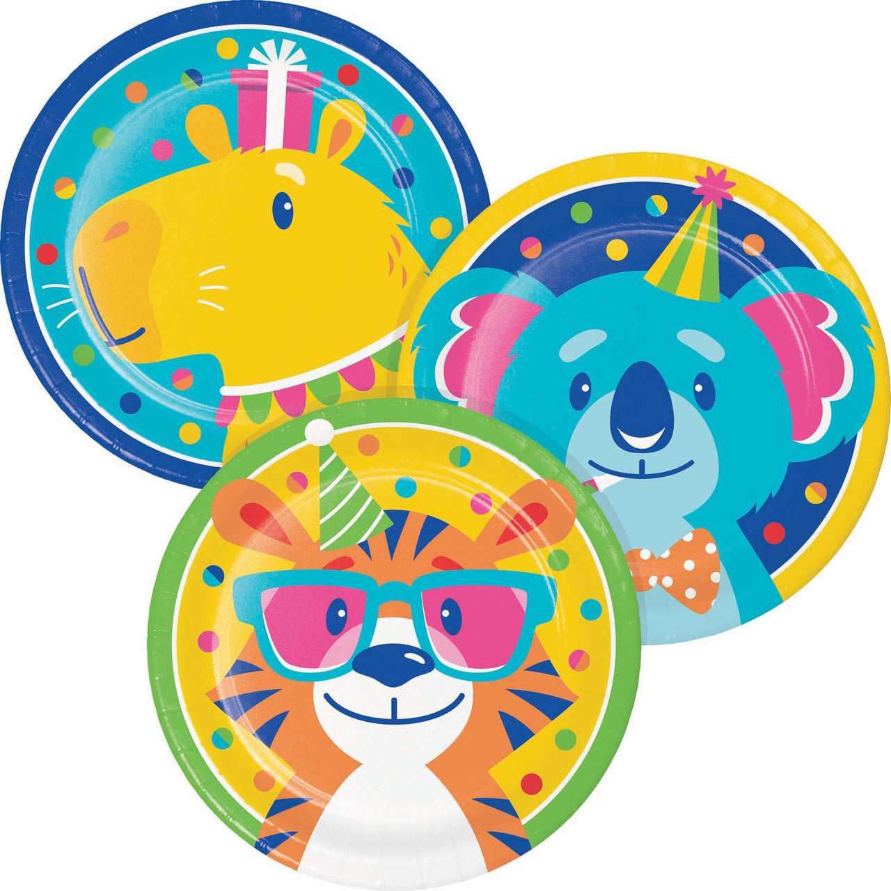 Animal Jamboree Asst Luncheon Plates 7"