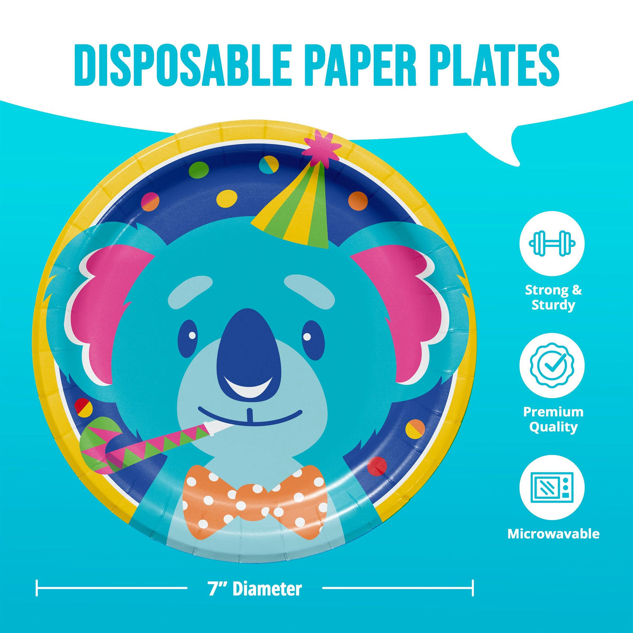 Animal Jamboree Asst Luncheon Plates 7"