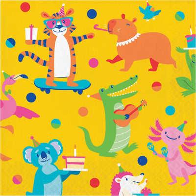Animal Jamboree Luncheon Napkins 6.5" x 6.5"