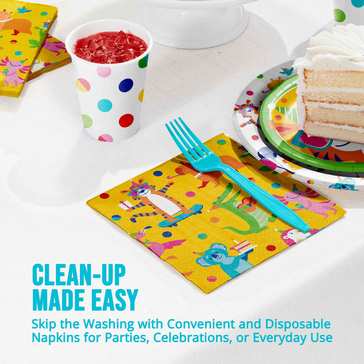 Animal Jamboree Luncheon Napkins 6.5" x 6.5"