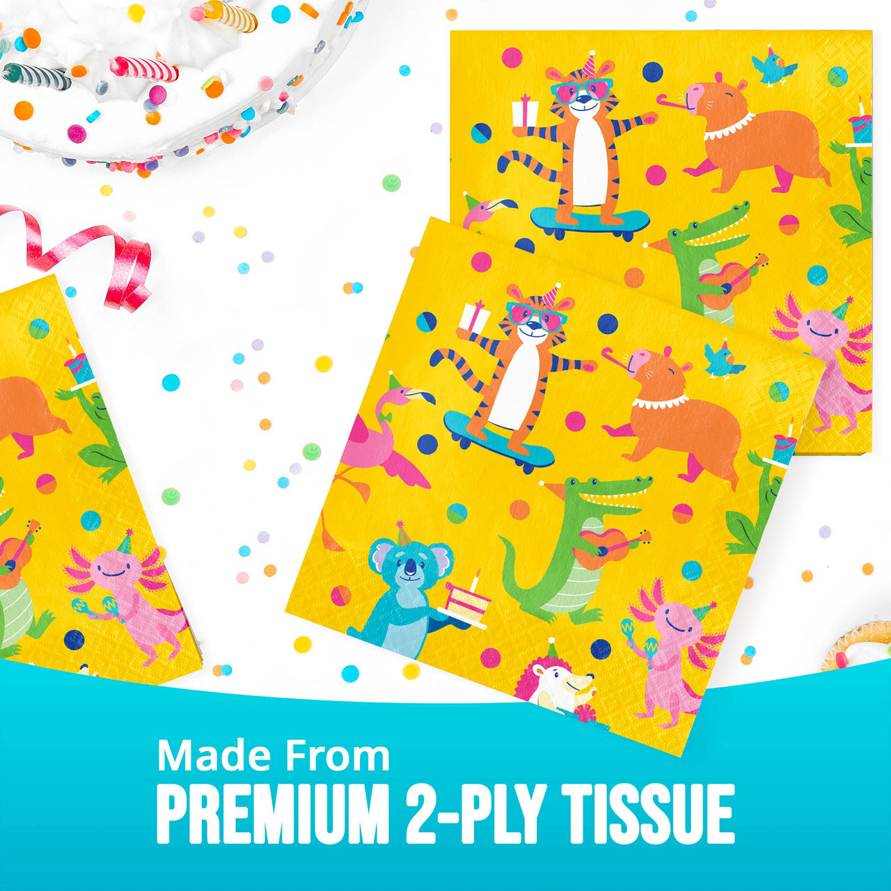Animal Jamboree Luncheon Napkins 6.5" x 6.5"