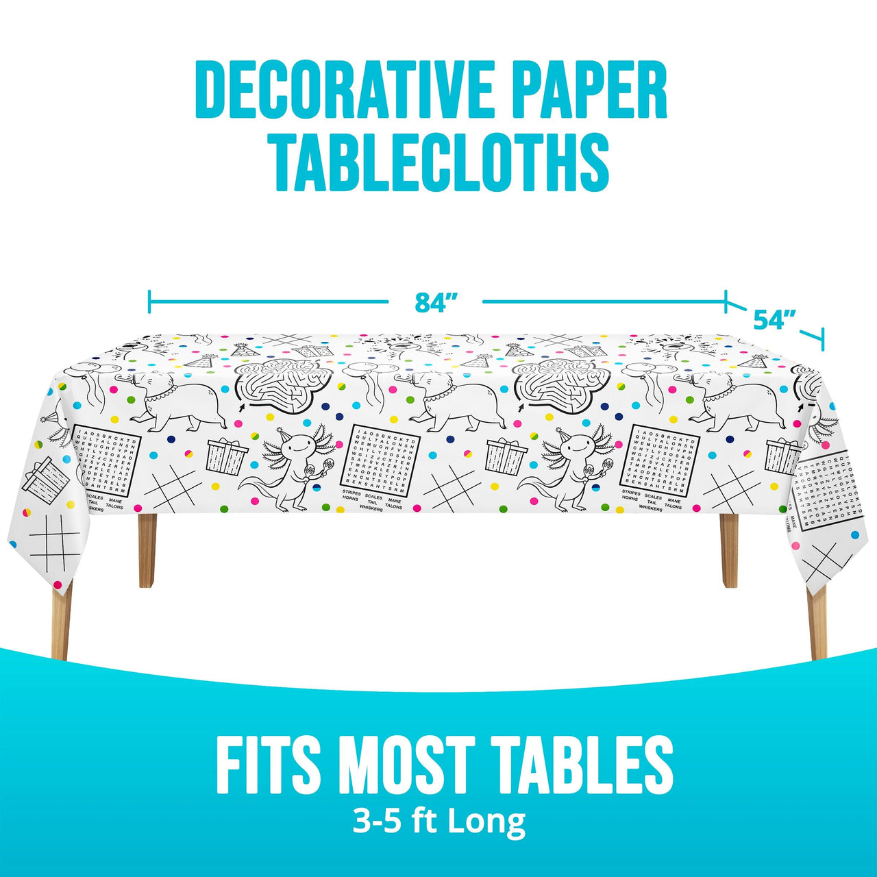 Animal Jamboree Paper Tablecovers 54" x 84"
