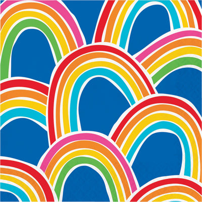 Rainbow Cheer Luncheon Napkins 6.5" x 6.5"