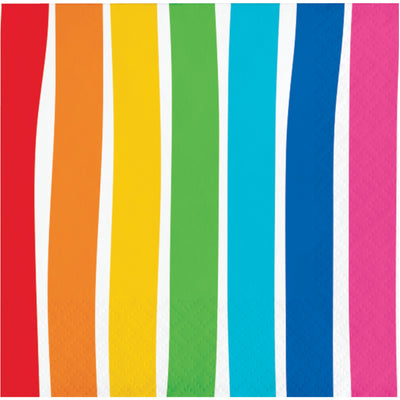 Rainbow Cheer Beverage Napkins 5" x 5"