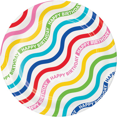 Color Waves Luncheon Plates 7"