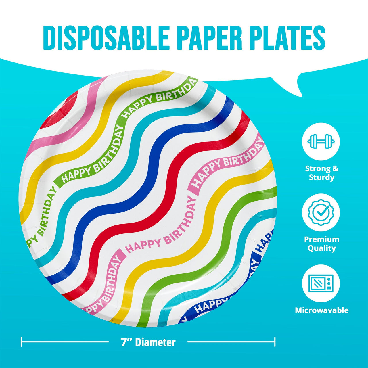 Color Waves Luncheon Plates 7"