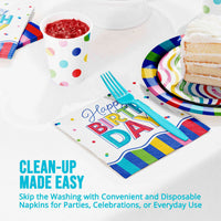 Color Waves Luncheon Napkins 6.5