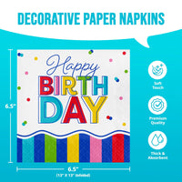 Color Waves Luncheon Napkins 6.5