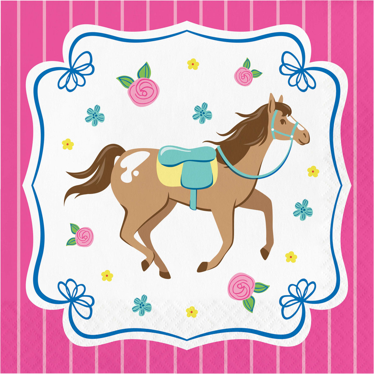 Horse Charm Luncheon Napkins 6.5" x 6.5"