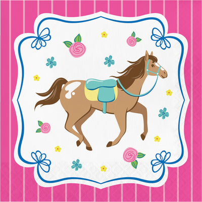 Horse Charm Luncheon Napkins 6.5" x 6.5"