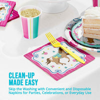 Horse Charm Luncheon Napkins 6.5