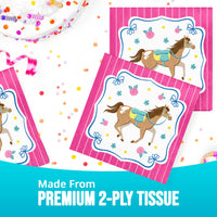 Horse Charm Luncheon Napkins 6.5