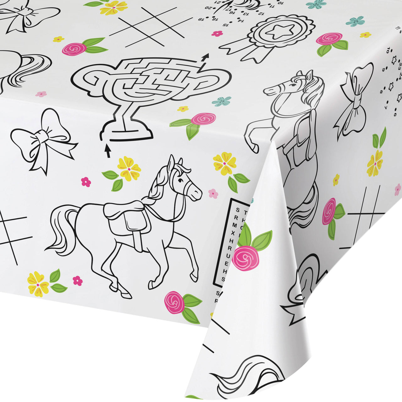 Horse Charm Paper Tablecovers 54" x 84"