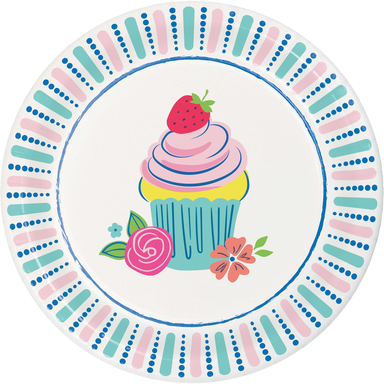 Floral Cake Asst Luncheon Plates 7"