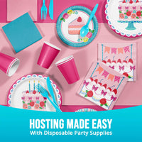 Floral Cake Luncheon Napkins 6.5